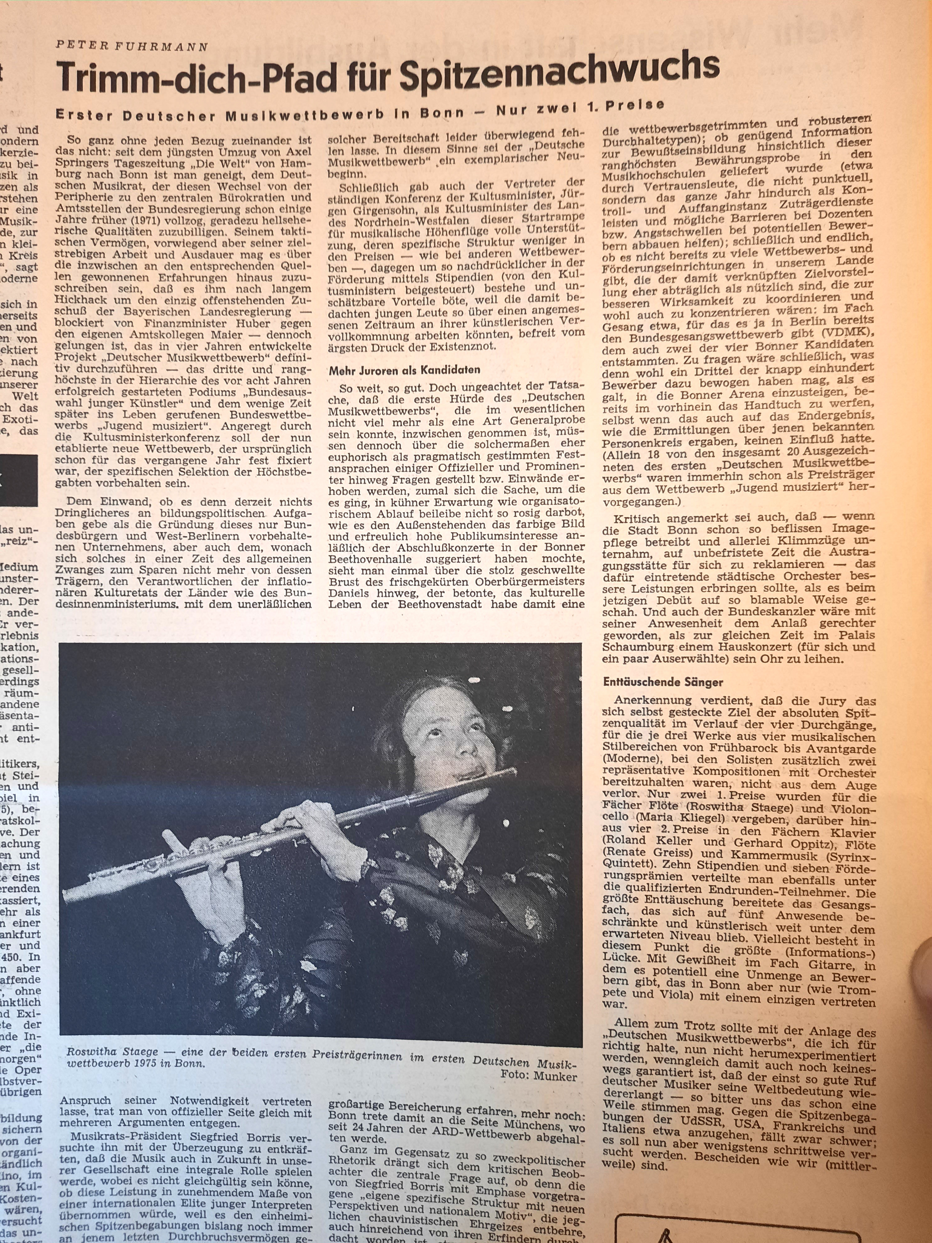 Peter Fuhrmann, Neue Musikzeitung, XXIV. Jg., Nr. 4, September 1974 Peter Fuhrmann, Neue Musikzeitung, XXIV. Jg., Nr. 4, September 1974
