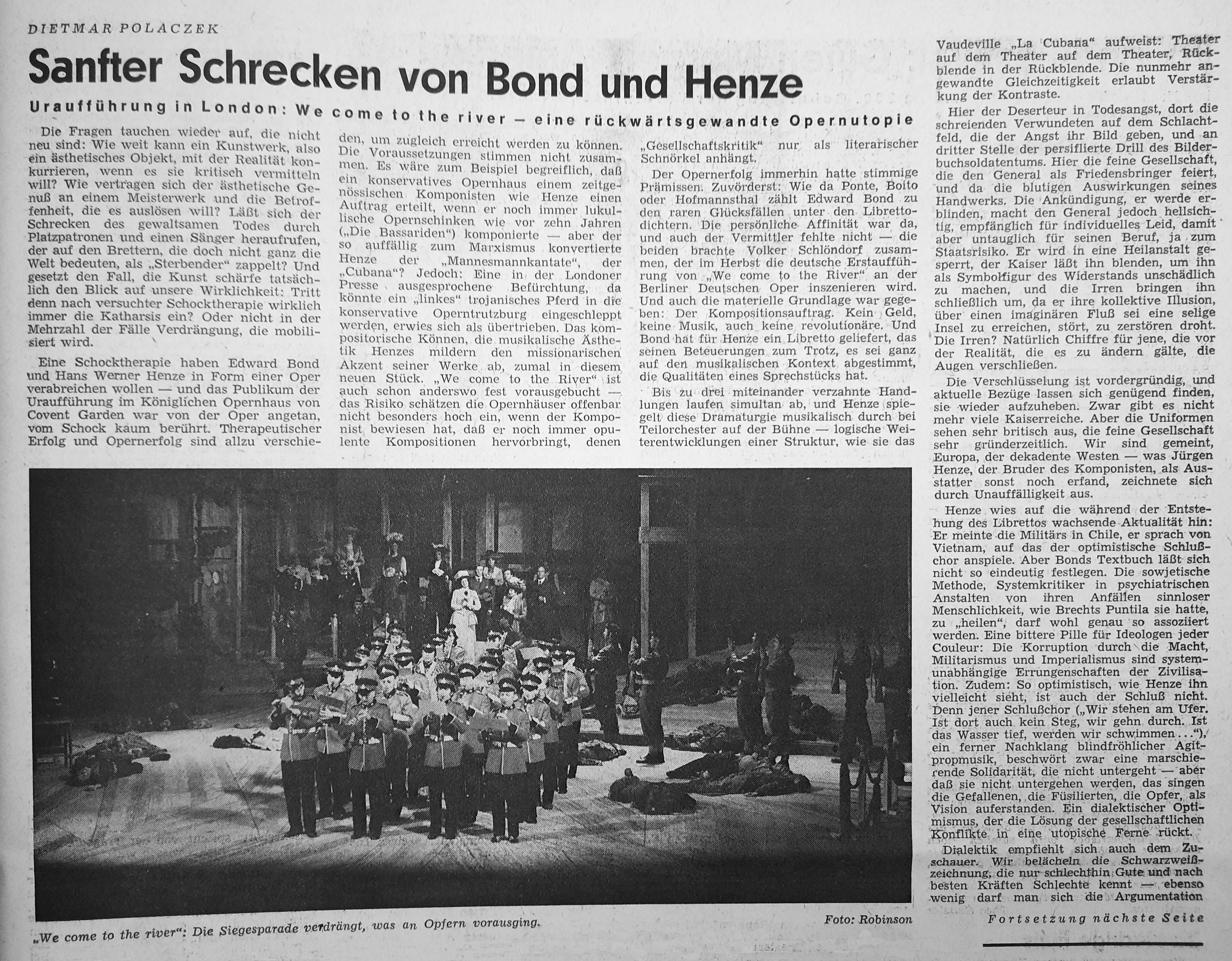 Dietmar Polaczek, Neue Musikzeitung, XXV. Jg., Nr. 3, August 1976