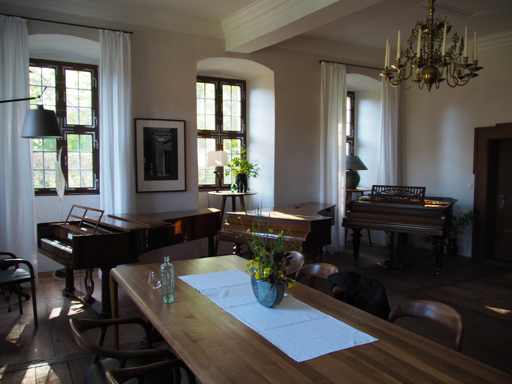 Historische Tasteninstrumente in historischem Ambiente. Foto: Koch