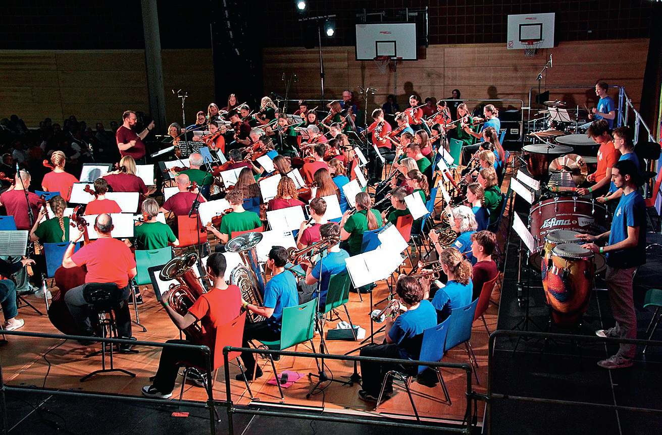 Das Sinfonieorchester auf dem Festkonzert des &bdquo;TOM&ldquo;. Foto: Ferdinand Sch&ouml;nberger