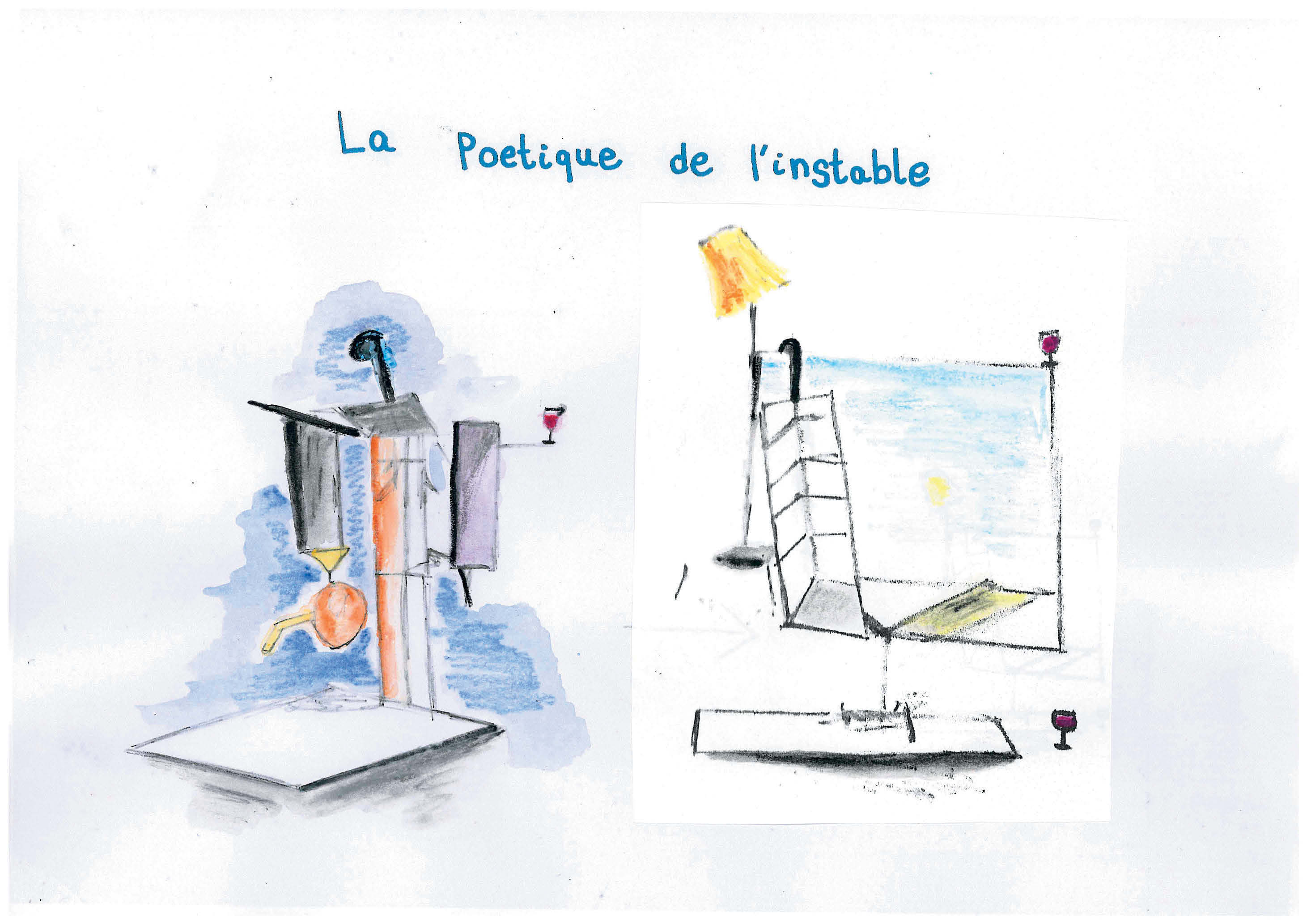 Illustration zu „La Poétique de l‘instable“ von Valerie Stiller