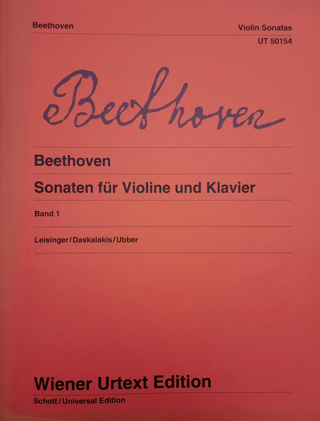 Ludwig van Beethoven: Sonaten für Violine und Klavier, Band 1, hrsg. von Ulrich Leisinger. Wiener Urtext Edition, Schott/Universal Edition UT 50154