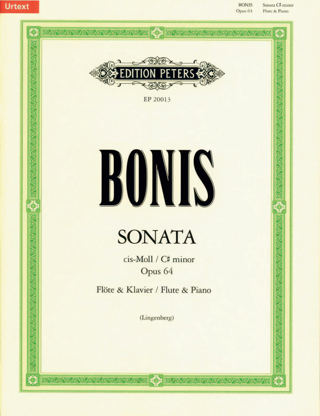 M&eacute;lanie Bonis: Sonate f&uuml;r Fl&ouml;te und Klavier cis-Moll op. 64, hrsg. von Wilfried Lingenberg. Edition Peters 20013