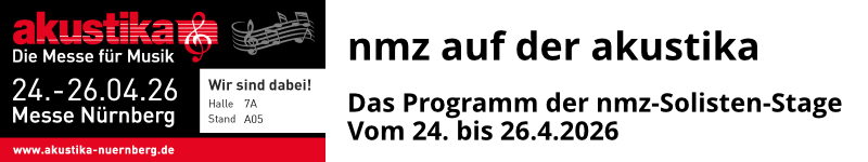 nmz auf der musikmesse akustika in n&uuml;rnberg. das Programm