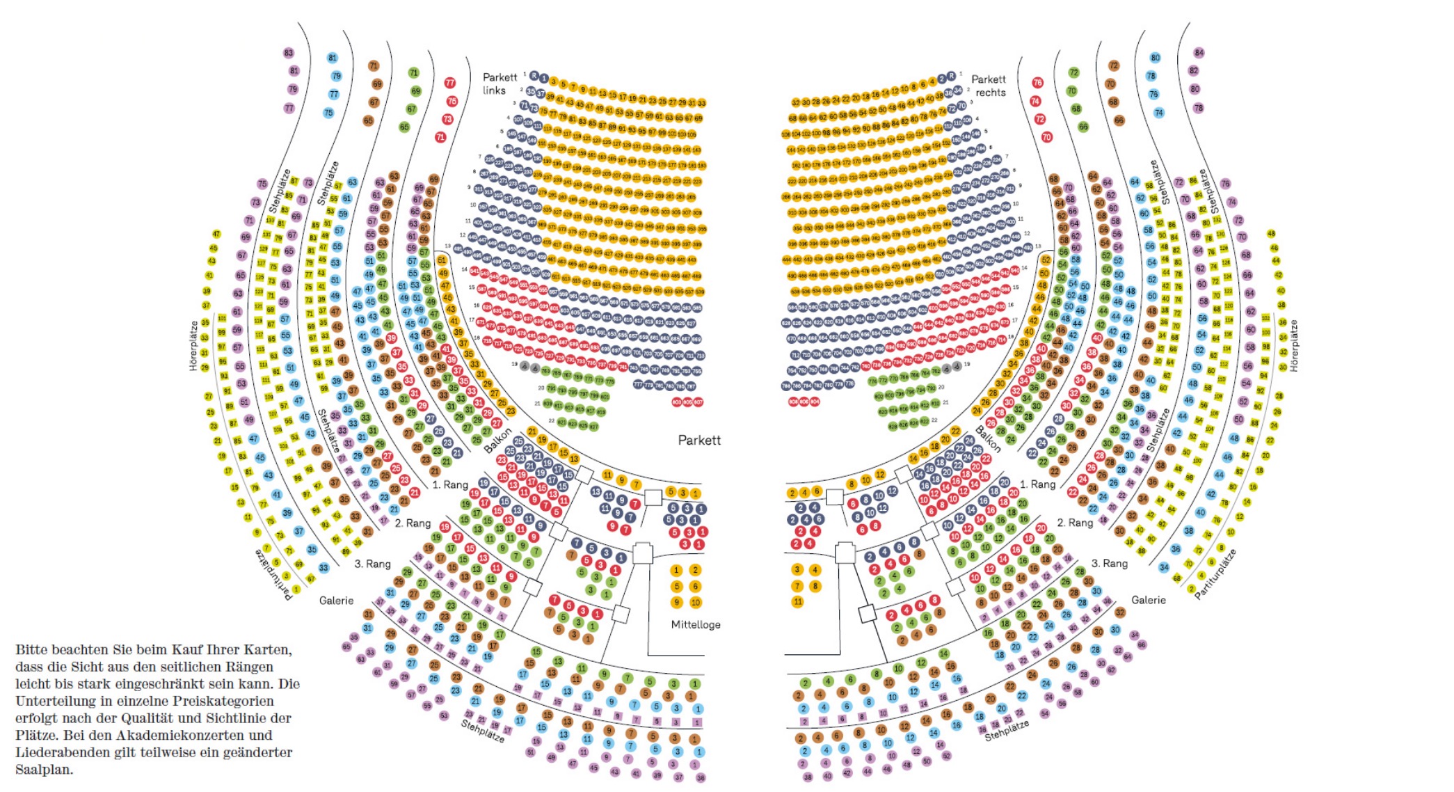 Im Vergleich: der normale Sitzplan … Im Vergleich: der normale Sitzplan …