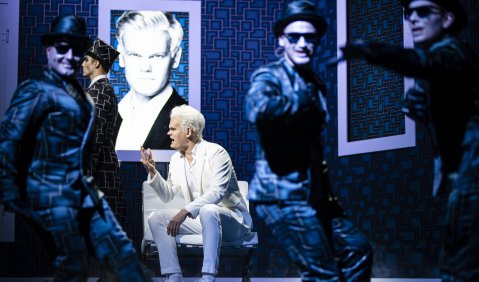 „Der Prozess“ in Radebeul: Pascal Herington und Ensemble. Foto: Pawel Sosnowski