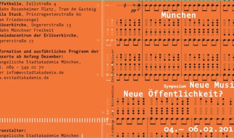 Symposium "Neue Musik - Neue Öffentlichkeit" in München