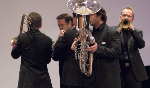 Betörender Blechklangkörper: das Sonus Brass Ensemble. Foto: Koch