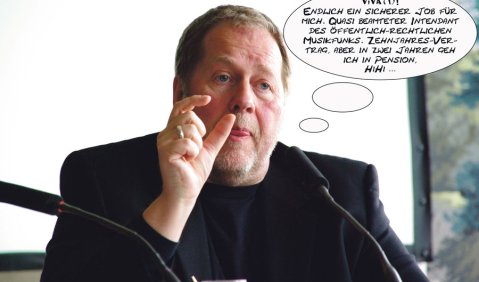 Dieter Gorny, Vorstandsvorsitzender des Bundesverbands Musikindustrie, fordert den Aufbau eines öffentlich-rechtlichen Musikkanals … Foto: Martin Hufner