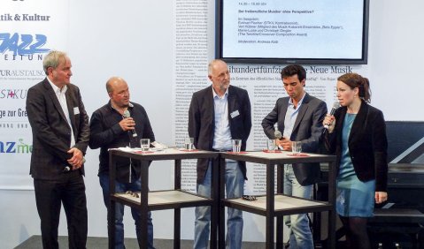 v.li.: Veit Hübner, Eckhart Fischer, Christoph und Marie-Luise Dingler. Foto: DTKV ConBrio