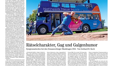 Titelseite der nmz 2014/11.
