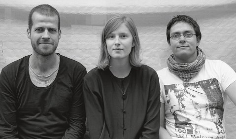 v.l.n.r.: Manuel Schwiertz, Theresa Nink, Daniel Mennicken. Foto: Louis Josek
