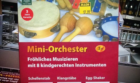 Auch Aldi erwägt, die Aufnahme seines Mini-Orchesters in die UNESCO-Welterbeliste zu beantragen. Foto: Hufner
