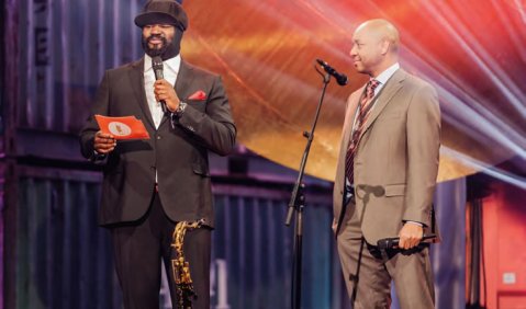 Gregory Porter und Branford Marsalis. Foto: Monique Wüstenhagen / BVMI