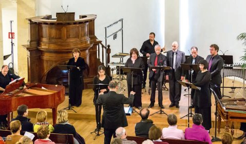 Chor im Kirchenraum: Das Vokalensemble Musicatreize beim Tenso-Treffen in Marseille. Foto: Leo Samama