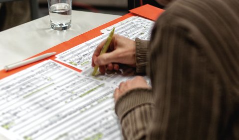 Komponieren – den Blick aufs große Ganze gerichtet. Foto: Martin Hufner