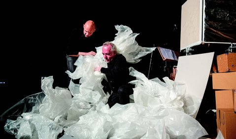 Paper Music mit Michael Lentz und Michael Hirsch. Foto: Astrid Ackermann