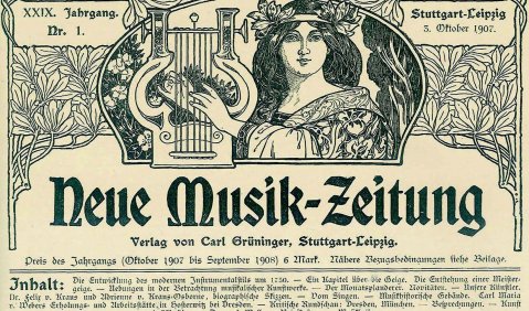Die Musikzeitung vor 100 Jahren.