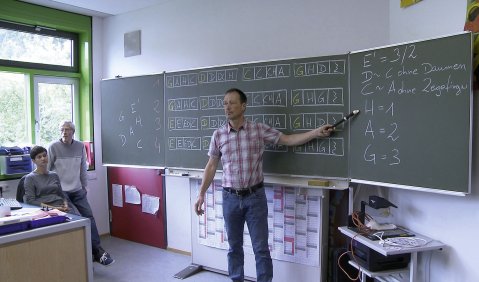 Autor Robert Wagner in einer Unterrichtssituation. Foto: nmzMedia (aus dem Begleitfilm)