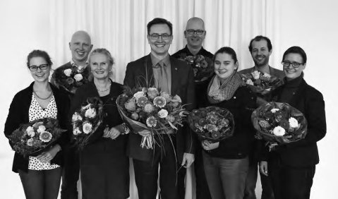 Foto: (v.l.): Franziska Spohr, Philipp Krechlak, Claudia Klemkow-Lubda, Johannes Freyer, Philipp Vandré, Lisa Unterberg, Karl Heinrich Wendorf, Patricia Gläfcke. Foto: K.Börngen, JMD