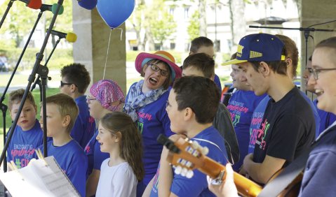 Gemeinsam genial – Fürther Musiker beim 6.#FIS. Foto: VBSM