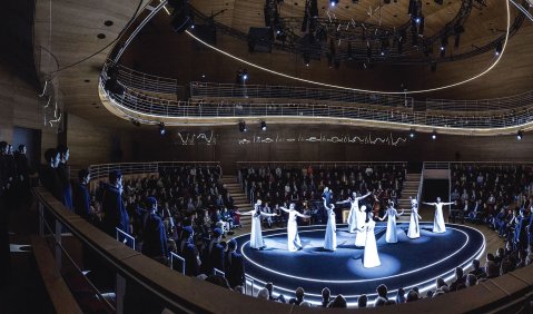 Die mit den Göttern tanzen: der Berliner Rundfunkchor im Pierre-Boulez-Saal. Foto: Lovis Ostenrik