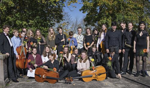 Das Ensemble der Länder bei den „herbstfrequenzen“ in Sondershausen. Foto: Verein für Junge Musik 