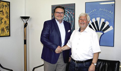Der Kaufmännische Geschäftsführer Norbert Pietrangeli (re.) und Nachfolger Stefan Piendl als alleiniger Geschäftsführer. Foto: Deutscher Musikrat