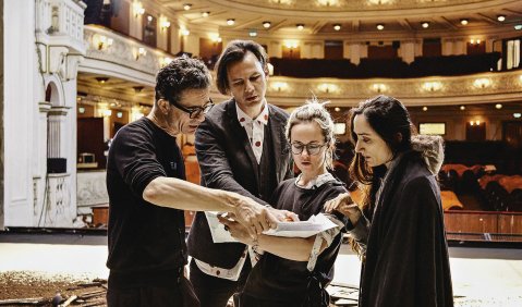Probe mit Maestro Currentzis. Foto: Marina Dmitrieva