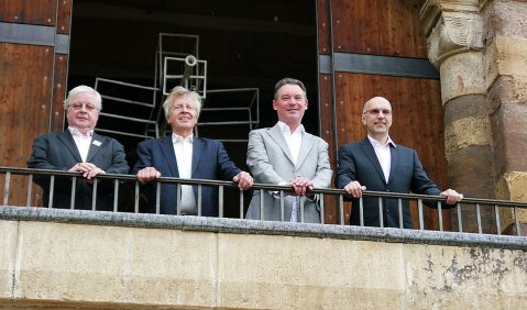 Ensemble für Intuitive Musik Weimar 2018 in Göllingen, Hans Tutschku (rechts), Foto: privat
