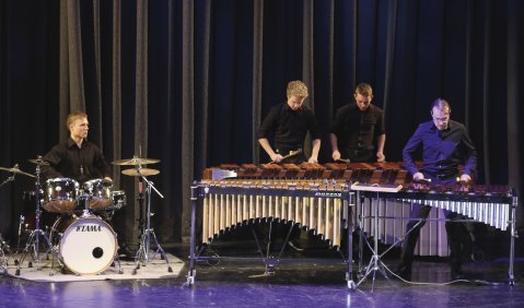 Percussion-Ensemble auf dem Bayerischen Musikschultag 2018 in Hof. Foto: VBSM