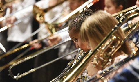 Vor allem gute Musik: Just Fun, die integrative Band der Musikschule Bochum. Foto: Oskar Neubauer