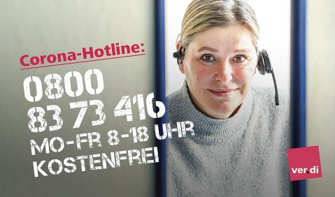 Corona Hotline bei ver.di