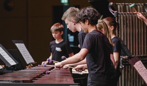 Impressionen aus der Musik- und Kunstschule Landkreis Leipzig. Alle Fotos des Dossiers: Anika Dollmeyer