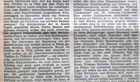 Rückblende: Vor 50 Jahren – 1971/01: Cage gibt das Komponieren auf