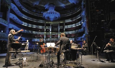 Strawinskys „Geschichte vom Soldaten“ beim Montagskonzert der Bayerischen Staatsoper. Eine Besprechung der Stream-Produktion ist auf www.nmz.de zu lesen. Foto: Wilfried Hösl