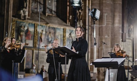 Bach für die Seele: Anna Prohaska beim Nürnberger Musikfest ION. Foto: Kathi Meier/Spiegelhof Fotografie
