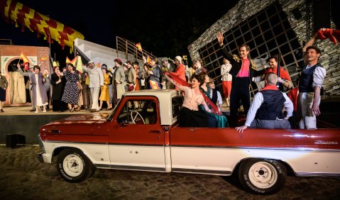 Freiluft-Theatersaison an Mecklenburgischer Seenplatte startet mit Oper „Carmen“. Foto: Jörg Metzner