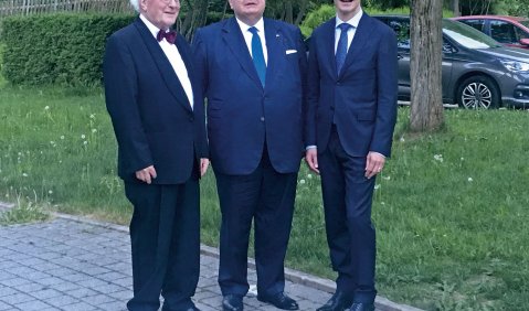 Von links: Prof. Peter Damm, Dresden, Gerhard A. Meinl, Prof. Christian Lampert. Foto: GAM