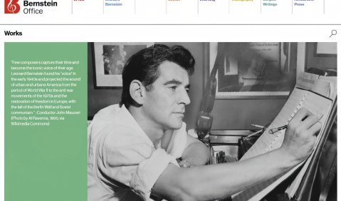 Website für einen großen Vermittler und Kommunikator in Sachen Musik: leonardbernstein.com