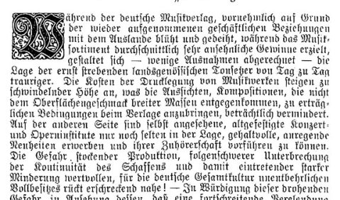 Vor 100 Jahren (1922/05) – Entschließung des Münchner und des Württembergischen Tonkünstlervereins über die „Kulturabgabe“