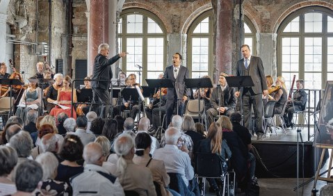 Konzert der Dresdner Musikfestspiele mit „Elvira“ von Amalie von Sachsen mit den Dresdner Kapellsolisten im Japanischen Palais. Foto: Oliver Killig