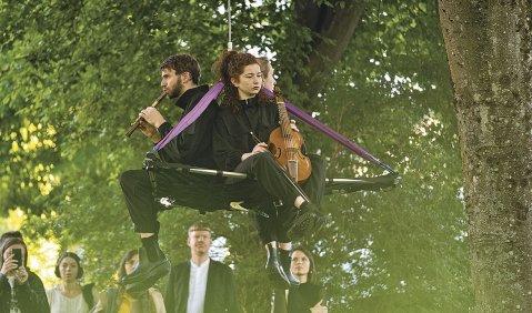 Preis für Originalität: Das Ensemble the HEADS der Hochschule für Künste Bremen. Foto: D-bü / Petar Pavlov