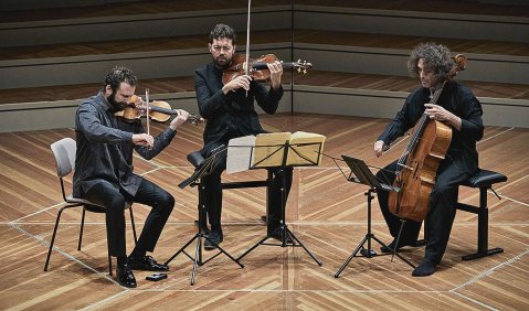 Rihm und Schönberg: Das Trio Gringolts/Power/Altstaedt. Foto: F. Schellhorn
