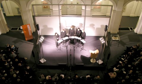 Das Ensemble Amarcord in der Staats- und Universitätsbibliothek Hamburg. Foto: Philip Bartkowiak
