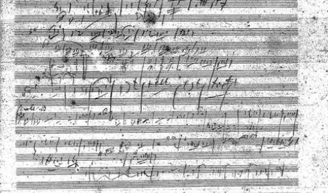 Kullack Skizzenbuch, Blatt 52 mit Beethovens „Bagatelle“