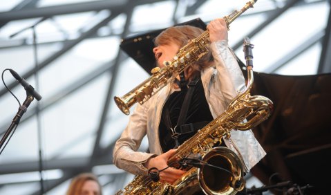 Céline Bonacina beim BMW Welt Jazz Award 2019. Foto: Ssirus W. Pakzad