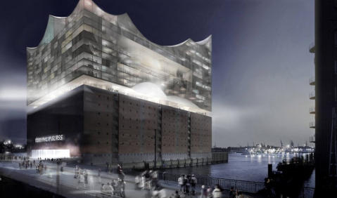 Elbphilharmonie-Plaza wird eröffnet: 360-Grad-Aussicht auf den Hafen. Foto: Architekteure Herzog/de Meuron