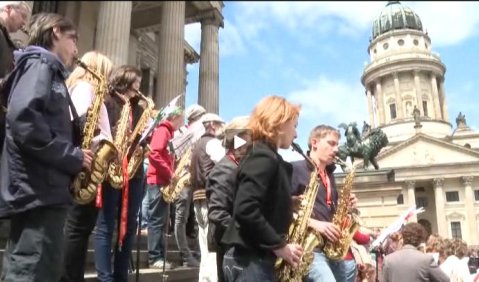 2011 veranstaltete der DMR einen Flashmob am Pariser Platz. Foto: DMR
