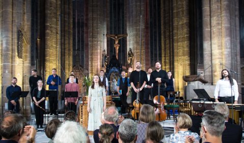 „Missa miniatura“ mit dem Ensemle Continuum (Ltg. Elina Albach) beim Musikfest ION Nürnberg. Foto: Juan Martin Koch